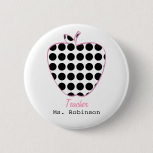 Bóton Redondo 5.08cm Professor de Apple das bolinhas