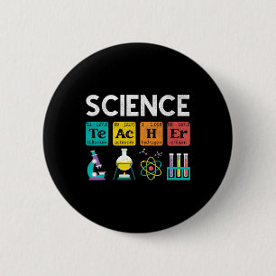 Bóton Redondo 5.08cm Professor de Ciências Química Biologia Física Prof