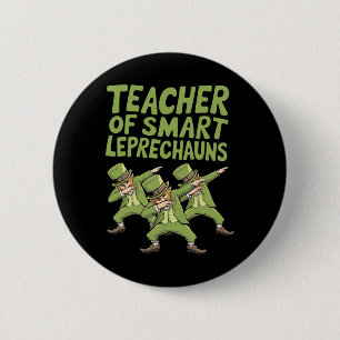 Bóton Redondo 5.08cm Professor De Leprechauns Inteligentes Dab Dia De S