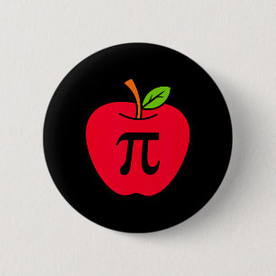 Bóton Redondo 5.08cm Professor de Matemática Feliz Pi Day Pie Apple Pie