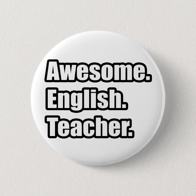 Bóton Redondo 5.08cm Professor Incrível de Inglês (Frente)