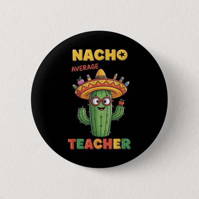 Bóton Redondo 5.08cm Professor Nacho Médio Apple Cinco De Mayo Professo (Frente)