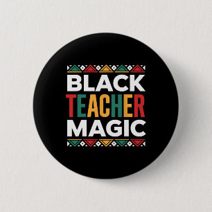 Bóton Redondo 5.08cm Professor negro História negra mágica mês africano