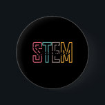 Bóton Redondo 5.08cm Professor Stem Science Technology Professor De Vol<br><div class="desc">Professora Stem Science Technology Professora De Volta À Escola</div>