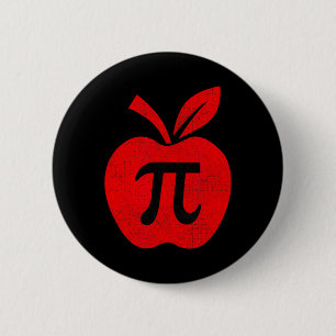Bóton Redondo 5.08cm Professora De Matemática Pi Day Da Apple Teacher P