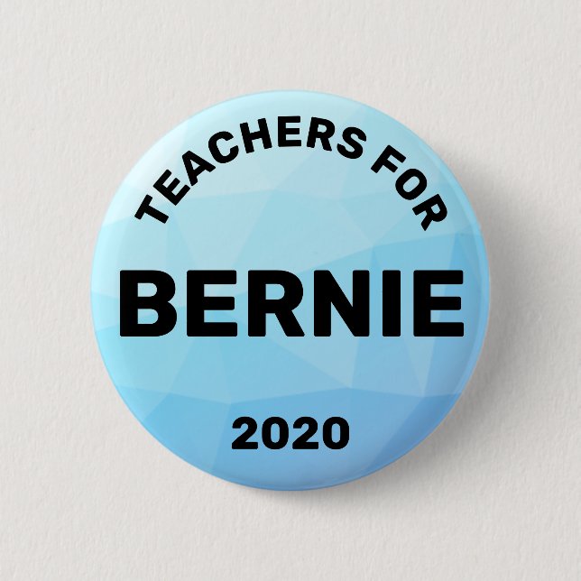 Bóton Redondo 5.08cm Professores da Bernie Sanders 2020 (Frente)