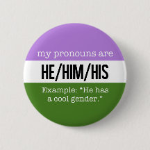 Pronomes de He/Him - bandeira de Genderqueer