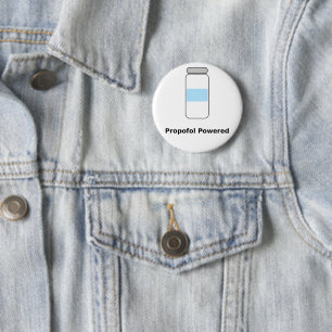 Bóton Redondo 5.08cm Propofol Energizado – Humor Divertido de Anestesio