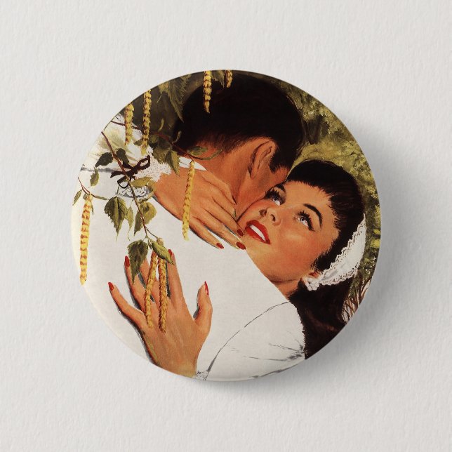 Bóton Redondo 5.08cm Proposta de casamento retrô, amor e romance (Frente)