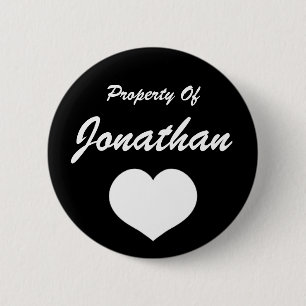 Bóton Redondo 5.08cm Propriedade de (seu nome)
