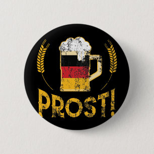 Bóton Redondo 5.08cm Prost German Flag Beer Lover Oktoberfest
