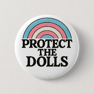 Bóton Redondo 5.08cm Proteger a Ilustração do Sinalizador Trans Dolls