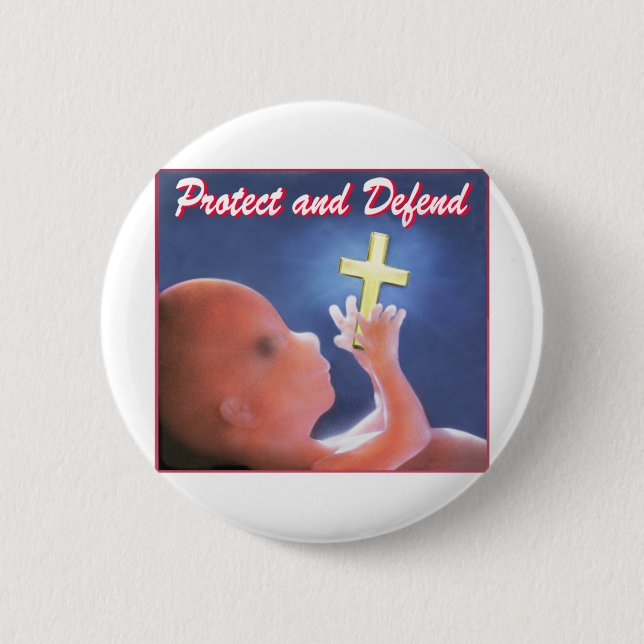 Bóton Redondo 5.08cm Proteja e defenda (Frente)