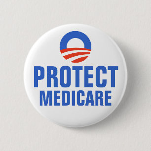Bóton Redondo 5.08cm Proteja Medicare Obama 2012