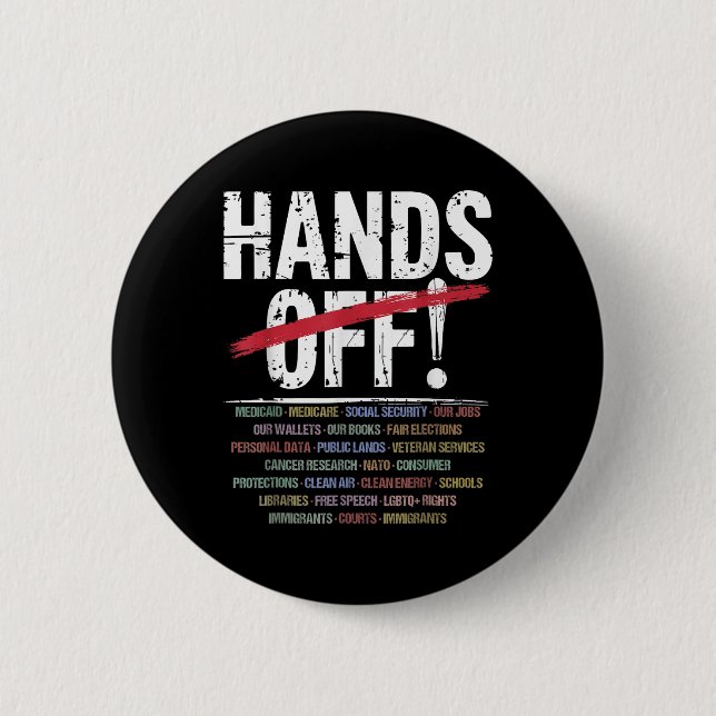 Bóton Redondo 5.08cm Protesto de Mãos (Frente)