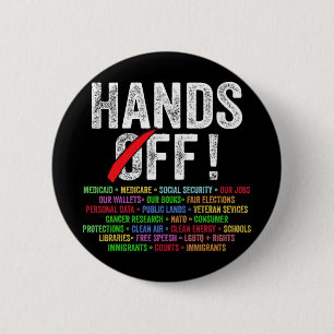 Bóton Redondo 5.08cm Protestos Contra Segurança Social E Medicamento Pr