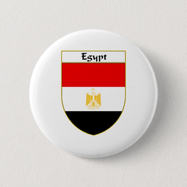 Bóton Redondo 5.08cm Protetor da bandeira de Egipto (Frente)