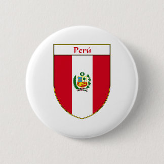 Bóton Redondo 5.08cm Protetor da bandeira de Peru