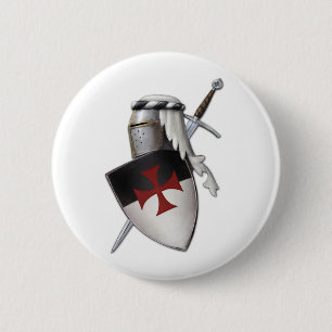 Bóton Redondo 5.08cm Protetor de Templar dos cavaleiros