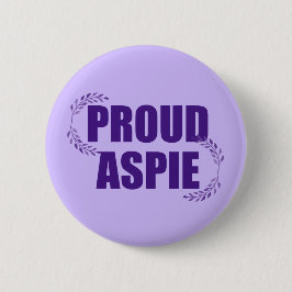 Bóton Redondo 5.08cm Proud Aspie Pretty Purple Asperger Syndrome