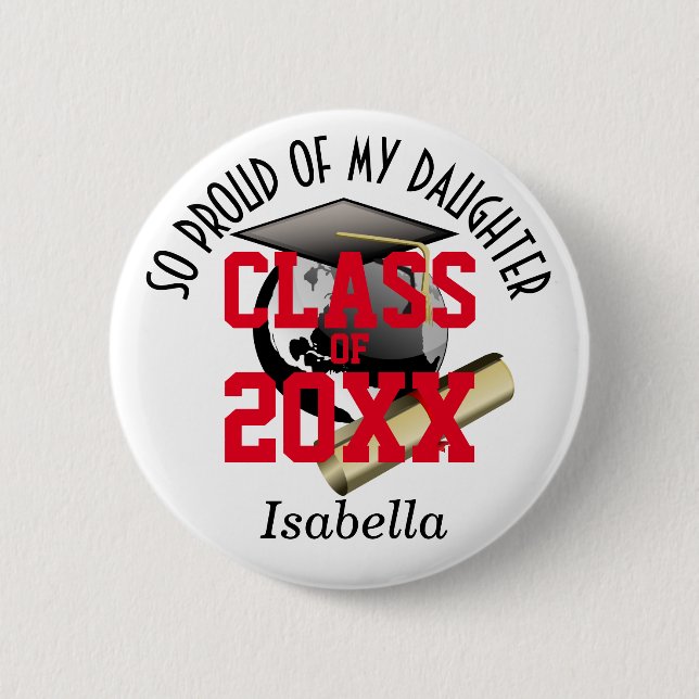 Bóton Redondo 5.08cm Proud of My Graduate (Frente)