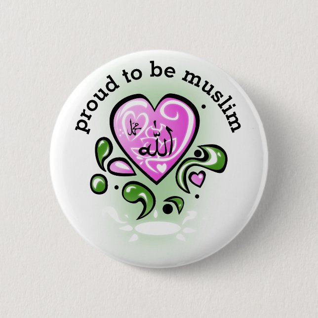 Bóton Redondo 5.08cm proud to be  muslim (Frente)