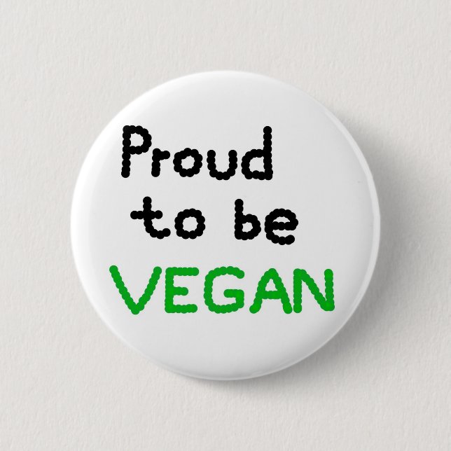 Bóton Redondo 5.08cm Proud to be Vegan (Frente)