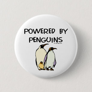 Bóton Redondo 5.08cm Psto por pinguins