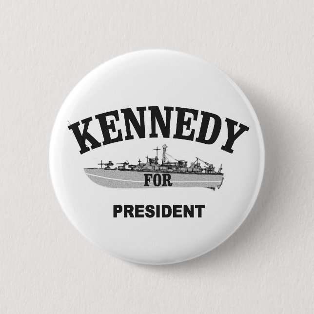 Bóton Redondo 5.08cm PT-109:Kennedy para Presidente (Frente)