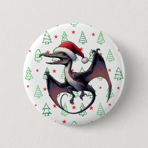 Bóton Redondo 5.08cm Pterodactyl de Natal