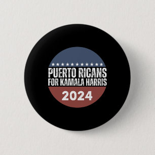 Bóton Redondo 5.08cm Puerto Ricans For Kamala Harris 2024