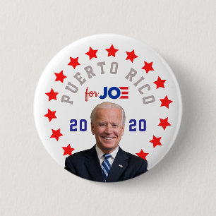 Bóton Redondo 5.08cm PUERTO RICO para Joe Biden Presidente Eleição 20