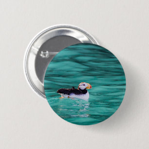 Bóton Redondo 5.08cm Puffin In Resurrection Bay, Alaska