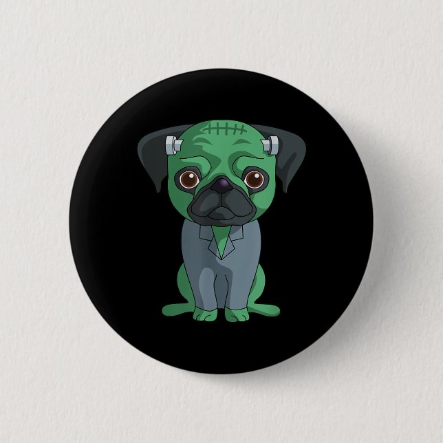 Bóton Redondo 5.08cm Pug (Frente)
