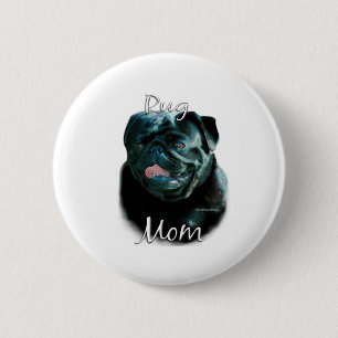 Bóton Redondo 5.08cm Pug (preto) Mãe 2