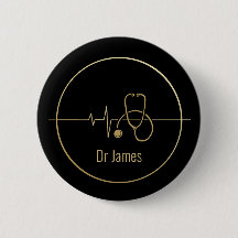 Pulsação do Estetoscópio Médico Dourado Preto