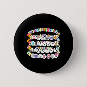 Bóton Redondo 5.08cm Pulseira de Amizade Colorida Feliz Páscoa