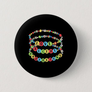Bóton Redondo 5.08cm Pulseira de Contas de Conscientização sobre Autism