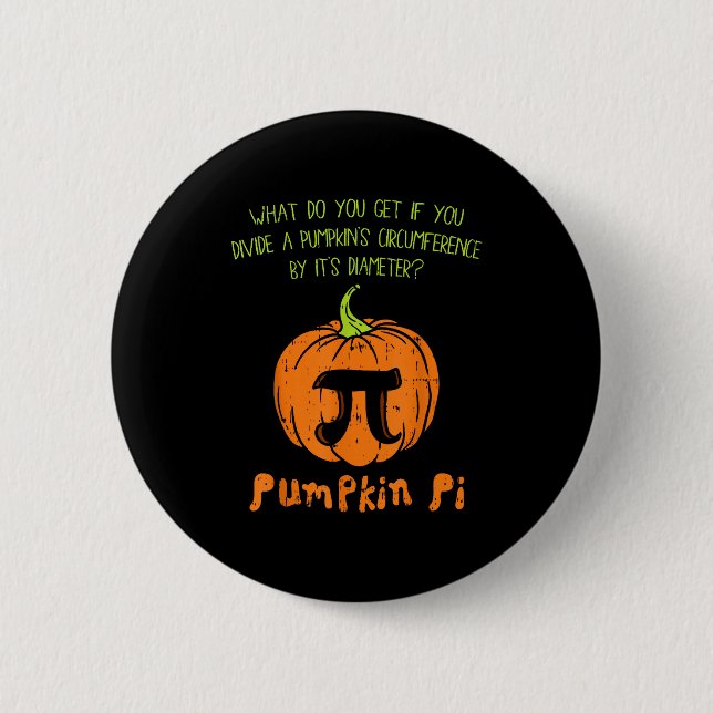 Bóton Redondo 5.08cm Pumpkin E Math Shirt Funny Halloween Thanksgiving  (Frente)
