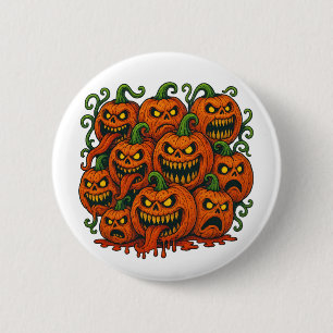Bóton Redondo 5.08cm Pumpkin Horde Loucura