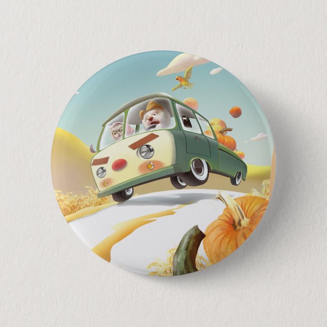 Bóton Redondo 5.08cm Pumpkin Patch (Frente)