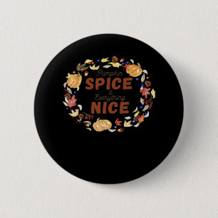 Bóton Redondo 5.08cm Pumpkin Spice E Tudo Bastante Engraçado Essencial