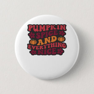Bóton Redondo 5.08cm Pumpkin Spice E Tudo Muito Bem (Escuro)