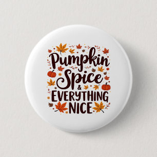 Bóton Redondo 5.08cm Pumpkin Spice E Tudo O Belo Halloween