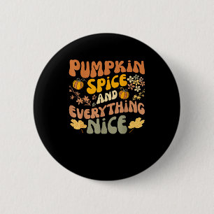 Bóton Redondo 5.08cm Pumpkin Spice E Tudo O Que É Boa Queda