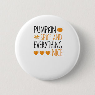 Bóton Redondo 5.08cm Pumpkin Spice E Tudo O Que É Legal - Presente Para