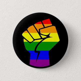 Bóton Redondo 5.08cm Punho de LGBT