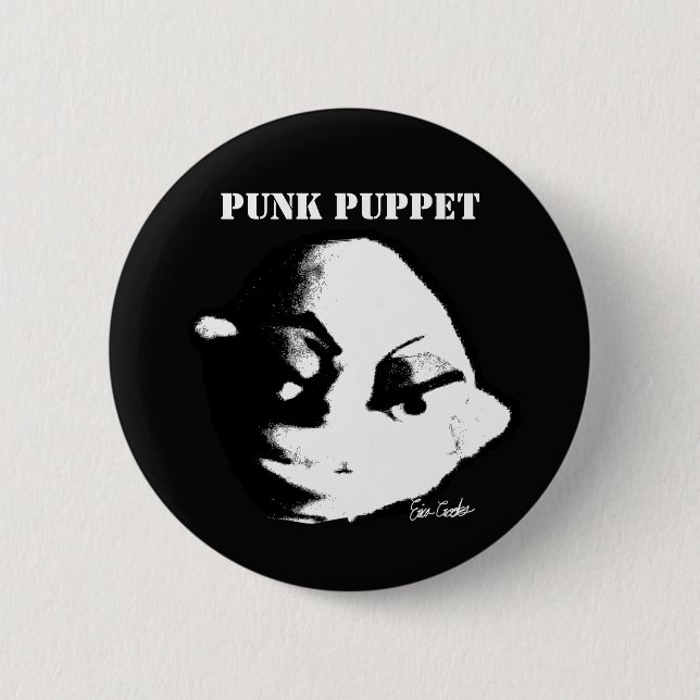 Bóton Redondo 5.08cm Punk Puppet (design Erica Crooks) (Frente)