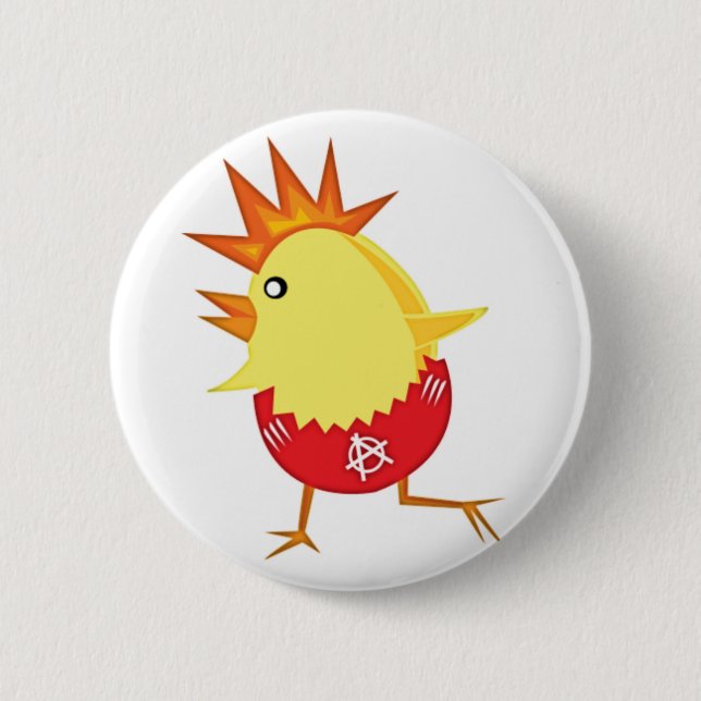 Bóton Redondo 5.08cm punk_rock_chicken_ (Frente)