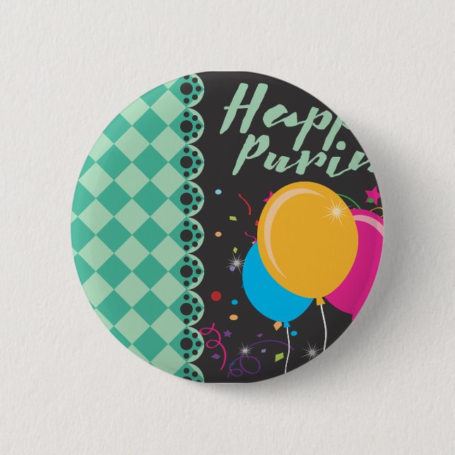 Bóton Redondo 5.08cm purificação feliz (Frente)